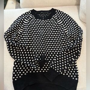 Karen Millen Black and White Textured chunky Sweater